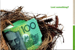 16-3-2024 (3 Y 15) Australia -  Money - Lost Something ? (super Annuation) $ 100 Banknote - Banks