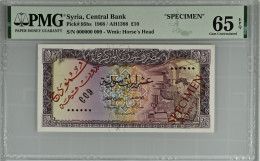 Syria ," Central Bank "S, £10 1968 / AH1388 SPECIMEN ,  PMG 65 - Syrien