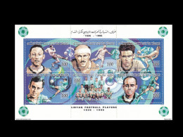 Libya-1995 - Libyan Football Players - Mainsheet- MNH - Complete Sheet - Libia