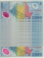 ROMANIA - 19 X 2.000 Lei Consecutive - 1999 - Pick 111.a - Unc. - Série 003C - Total Solar ECLIPSE POLYMER - 2000 - Roemenië