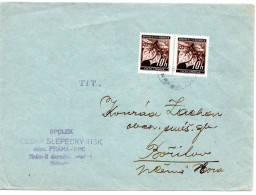 63270 - Deutsches Reich / Böhmen Und Mähren - 1941 - 2@10h Lindenzwei A DrucksBf PRAG -> Borilov - Storia Postale