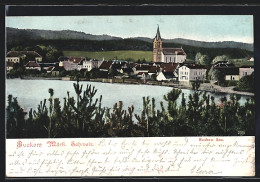 AK Buckow, Ortsansicht Mit Kirche Und Buckower See  - Buckow