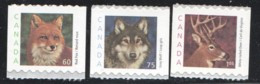 2000  Mid-values Wildlife Definitives Coil  Singles  Fox, Wolf, Deer Sc 1879-81 - Ungebraucht