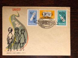 POLAND FDC COVER 1961 YEAR UNICEF CHILD HEALTH VACCINATION HEALTH MEDICINE STAMPS - FDC
