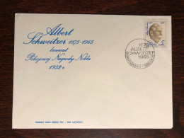 POLAND FDC COVER 1986 YEAR SCHWEITZER HEALTH MEDICINE STAMPS - FDC