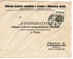 63323 - Deutsches Reich / Böhmen Und Mähren - 1939 - CSR 1,60Kcs Kutna Hora EF A Bf NEMECKY BROD -> Praha - Storia Postale