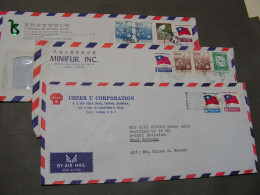 Taiwan ,  3  Old Cv, Lot - Airmail