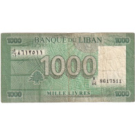 Billet, Liban , 1000 Livres, KM:90, TB+ - Lebanon