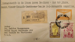 MI) 1948, ARGENTINA, FROM BUENOS AIRES, CANCELLATION SLOGAN INAUGURATION OF THE AIRLINE BUENOS AIRES - MAR DE PLATA - BA - Used Stamps