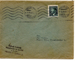 63333 - Deutsches Reich / Böhmen Und Mähren - 1942 - 1,60K Hitler EF A OrtsBf PRAG - Storia Postale