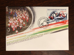 POLAND FDC COVER 2018 YEAR PARALYMPIC DISABLED SPORTS HEALTH MEDICINE STAMPS - FDC