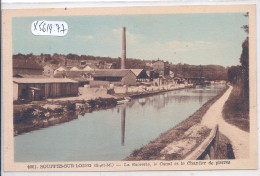 SOUPPES-SUR-LOING- LA SUCRERIE- LE CANAL ET LE CHANTIER DE PIERRE - Souppes Sur Loing