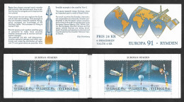 SE)1991 SWEDEN, BOOKLET EMISSION EUROPA CEPT, SPACE, SATELLITES, SPACECRAFT, MNH - Neufs