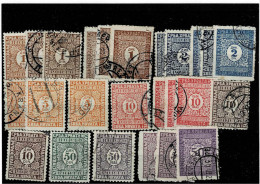 JUGOSLAVIA ,"Segnatasse",25 Pezzi Usati ,compreso L'errore Di Colore ,qualita Ottima - Used Stamps