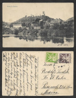 SE)1922 SLOVAKIA  ZVÍŘETICE CASTLE POSTCARD, 2 ALLEGORY STAMPS, CIRCULATED TO MEXICO, VF - Otros & Sin Clasificación