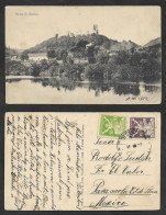 SE)1922 SLOVAKIA  ZVÍŘETICE CASTLE POSTCARD, 2 ALLEGORY STAMPS, CIRCULATED TO MEXICO, VF - Other & Unclassified