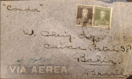 MI) 1923, ARGENTINA, CONDOR, FROM BUENOS AIRES TO BAHIA - BRAZIL, AIR MAIL, GRAL JOSE DE SAN MARTIN - Usati