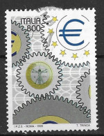 ITALIE JOURNEE DE L EUROPE, LA LIRE ET L EURO, TIMBRE DE 1998 EN OBLITERATION RONDE, VOIR LE SCANNER - 1991-00: Oblitérés