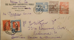 MI) 1930, ARGENTINA, VIA PANAGRA, FROM BUENOS AIRES TO PANAGRA, MULTIPLE STAMPS WITH CANCELLATIONS, XF - Usados