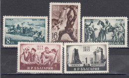 Bulgaria 1953 - 75e Ann. De La Liberation Du Joug Turc, YT 743/47, Neufs** - Unused Stamps
