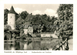 73519863 Dinkelsbuehl Stadtparkweiher Mit Faulturm Dinkelsbuehl - Dinkelsbuehl