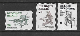 BELGIQUE 1988 PRESSES A IMPRIMER ANCIENNES YVERT  N°2309/2311  NEUF MNH** - Unused Stamps
