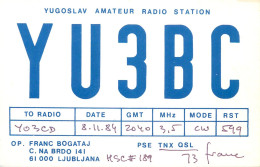 QSL Card Yugoslavia Amateur Radio Station YU3BC Y03CD Franc - Amateurfunk