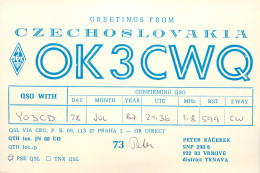 QSL Card Yugoslavia Amateur Radio Station OK3CWQY03CD Peter - Radio Amateur