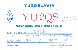 QSL Card Yugoslavia Amateur Radio Station YU2QS Y03CD Ogi - Radio Amateur