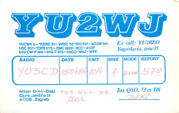 QSL Card Yugoslavia Amateur Radio Station YU2WJ Y03CD Daki - Radio Amateur