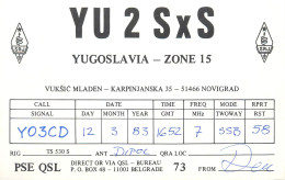 QSL Card Yugoslavia Amateur Radio Station YU2SxS Y03CD Den - Radio Amatoriale