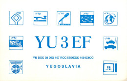 QSL Card Yugoslavia Amateur Radio Station YU3EF Y03CD 1987 - Radio Amateur