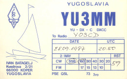 QSL Card Yugoslavia Amateur Radio Station YU3MM Y03CD 1987 Ivan - Radio Amatoriale