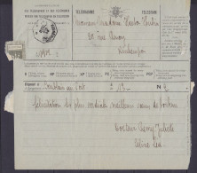 Télégramme Déposé à COMBLAIN-AU-PONT Pour KINKEMPOIS - Càd Octogon. KINKEMPOIS /31 VIII 1926 - Telegramme