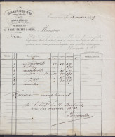 Borderau D'envoi "Carrières Ph. Derideau & Huart Frères & Sœur" (livraison De Pierres) Daté 13 Mars 1877 De ECAUSSINNES  - Otros & Sin Clasificación