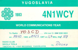 QSL Card Yugoslavia Amateur Radio Station 4N1WCYY03CD Dusko - Radio Amateur