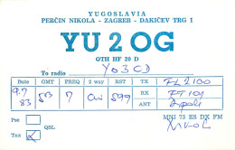 QSL Card Yugoslavia Amateur Radio Station YU2OG Y03CD 1983 - Radio Amateur