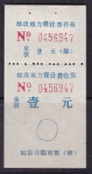 CHINA CHINE CINA SICHUAN CHONGQING 630000 ADDED CHARGE LABEL (ACL) ) 1.00 YUAN - Altri & Non Classificati