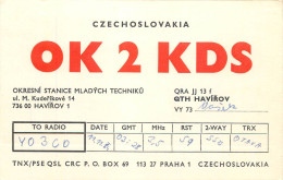 QSL Card Czechoslovakia Radio Amateur Station OK2KDS Y03CD 1984 Nasik - Radio Amateur