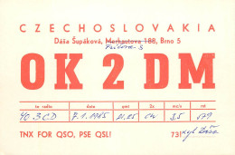 QSL Card Czechoslovakia Radio Amateur Station OK2DM Y03CD 1985 Deso - Radio Amateur