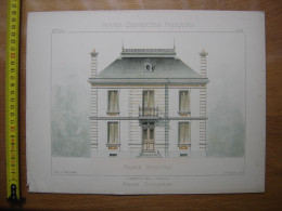 XXe Planche PETITES CONSTRUCTIONS FRANCAISES Maison Bourgeoise Thezard - Architecture