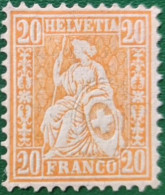 SVIZZERA 1881 HELVETIA SEDUTA 20c - Usados