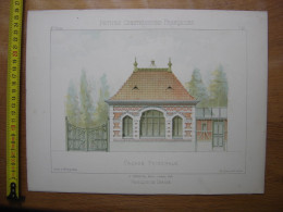 XXe Planche PETITES CONSTRUCTIONS FRANCAISES Pavillon De Chasse Thezard - Architektur