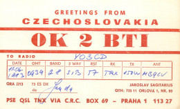 QSL Card Czechoslovakia Radio Amateur Station OK2BTI Y03CD 1984 Jaroslav - Radio Amateur