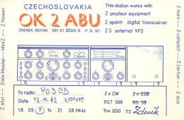 QSL Card Czechoslovakia Radio Amateur Station OK2ABU Y03CD 1983 Zdenek - Radio Amateur