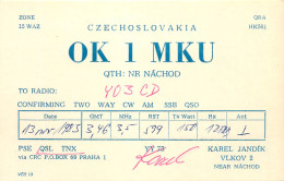 QSL Card Czechoslovakia Radio Amateur Station OK1MKU Y03CD 1983 Karel Jandik - Radio Amateur