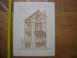 XXe Planche PETITES CONSTRUCTIONS FRANCAISES Chalet Thezard - Architecture