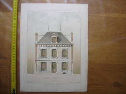 XXe Planche PETITES CONSTRUCTIONS FRANCAISES Maison Bourgeoise Thezard - Architectuur