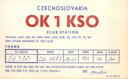 QSL Card Czechoslovakia Radio Amateur Station OK1KSO Y03CD 1983 Miki - Radio Amateur