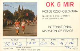 QSL Card Czechoslovakia Radio Amateur Station OK5MIR Y03CD 1984 Maraton - Radio Amateur